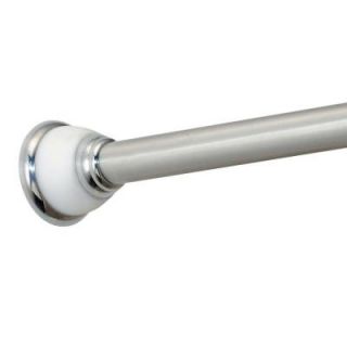 York Medium Shower Curtain Tension Rod in Polished/White 77101