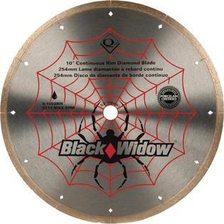 Black Widow  Micro Segmented Rim 10 in. Diameter Diamond Blade, Wet
