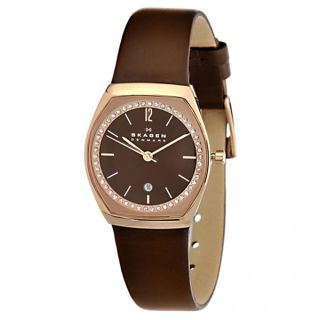 Skagen Classic Charlotte Womens Rose Gold Tone Ion Plated Stainless