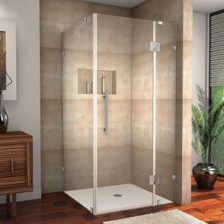 Aston Avalux 37 in. x 34 in. x 72 in. Completely Frameless Shower Enclosure in Stainless Steel SEN987 SS 3734 10