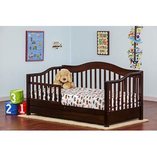 Dream On Me Toddler Day Bed with Storage Drawer, Espresso   Baby