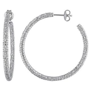 Allura 1/2 CT. T.W. Diamond Hoop Silver Earrings   Silver