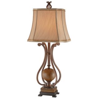 Stein World Scroll 34.25 H Table Lamp with Bell Shade