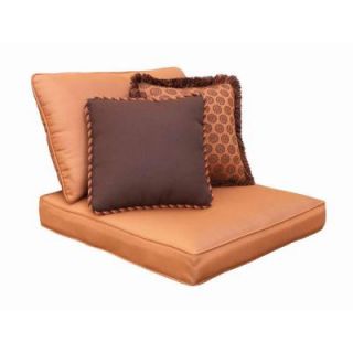 Hampton Bay Cibola Replacement Armless Club Chair Cushion and Outdoor Throw Pillow Set FW HUNCLBCH CUSH