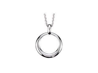 Sterling Silver Diamond Necklace .01 Ct