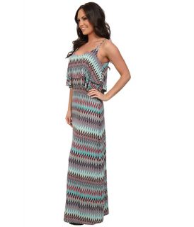 Stetson 9574 Aztec Print Maxi Dress Blue