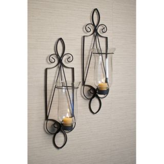 Danya B 2 Piece Tuscan Iron and Glass Sconce Set (Set of 2)