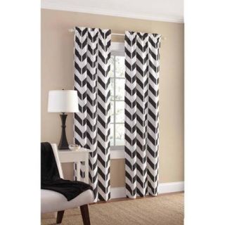 Mainstays Chevron Polyester/Cotton Curtain Panels, Set of 2