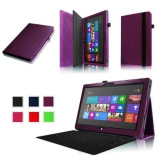 Fintie Folio Leather Case Cover for Microsoft Surface RT / Surface 2 10.6 inch Tablet, Purple