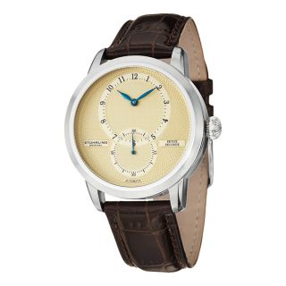 Stuhrling Original Mens Prominence Automatic Leather Strap Watch