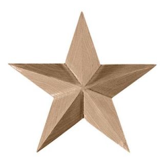 Ekena Millwork 5/8 in. x 4 1/8 in. x 4 1/8 in. Unfinished Wood Maple Galveston Star Rosette ROS04X04GLMA