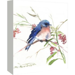 Blue Bird 8 Painting Print on Gallery Wrapped Canvas