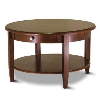 Concord Round Coffee Table, Antique Walnut