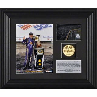 Matt Kenseth Framed Photograph  Details 2011 Bank of America 500 Charlotte Motor Speedway Winner, Gold Coin Plate &#045; Limited Edition of 317