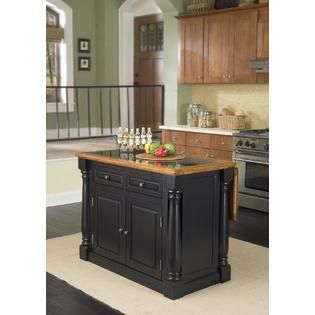 Home Styles  Monarch Granite Top Kitchen Island & Two Stools