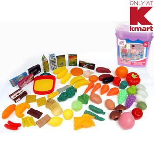 Just Kidz  80 pc. Colorful Play Food Set