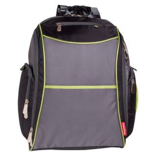 Fisher Price Urban Backpack Diaper Bag   Black, Lime, Grey