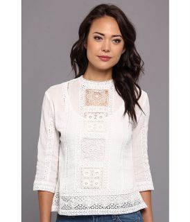Dolce Vita Indra Lace Inset Top White