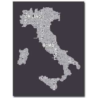 Trademark Fine Art 47 in. x 35 in. Italy in Charcoal Canvas Art MT0178 C3547GG