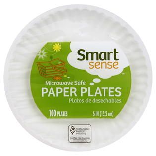 Smart Sense Paper Plates, 6 Inch, 100 plates   Food & Grocery   Paper