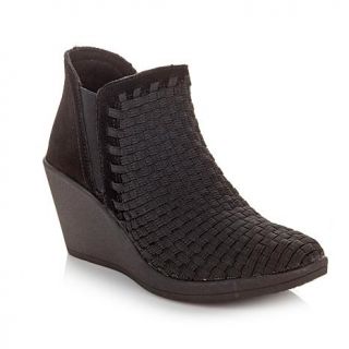 Steven by Steve Madden "Massonn" Woven Fabric and Suede Bootie with Wedge   7835685