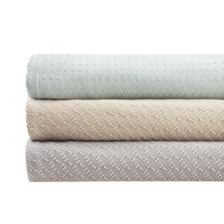 Premier Comfort Liquid Solid Colored Woven Cotton Blanket