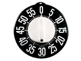 Tactile Low Vision Timer Black Dial, White Numbers