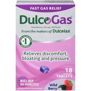 Dulcolax DulcoGas Wild Berry 125mg Chewable Tablets Antigas   Health