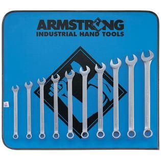 Armstrong 10 pc. 12 pt. Satin Long Combination Wrench Set in Vinyl