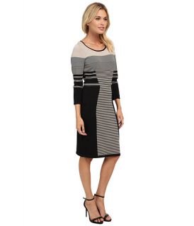 Calvin Klein Long Sleeve Mixed Stripe Sweater Dress