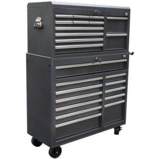 WEN 41 in. 24 Drawers Combo Tool Chest and Cabinet, Powdercoat Black 77041