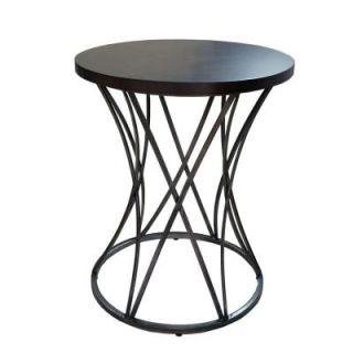Amber Accent Table in Antique Silver 16658
