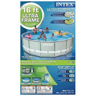 Intex 16 x 48 Ultra Frame Pool Set (w/ 1,500 gph Filter Pump, Ladder