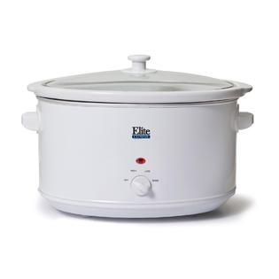 Elite Cuisine 8.5Qt Slow Cooker in White