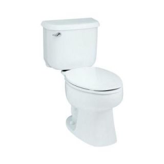 STERLING Windham 2 piece 1.6 GPF Single Flush Round Toilet in White 402015 0