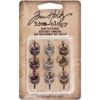 IdeaOlogy Ring Fasteners .25in 9/PkgAntique Nickel, Brass & Copper