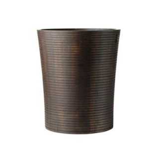 Home Decorators Collection Eko Ribbed Wood 6.5 in. W Wastebasket 0929100960