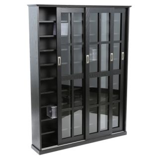 Leslie Dame Sliding Door Multimedia Storage Cabinet