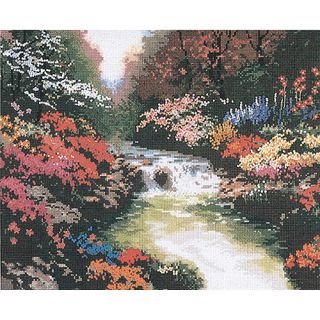 M C G Textiles Thomas Kinkade Beside Still Waters Counted Cross Stitch Kit, 14" x 11", 14 Count