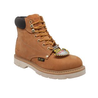 AdTec Mens 6 Steel Toe Work Boots,Nubuck Tan   Clothing, Shoes
