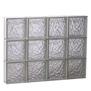 REDI2SET Ice Glass Pattern Frameless Replacement Block Window (Rough Opening 32 in x 20 in; Actual 31 in x 19.25 in)