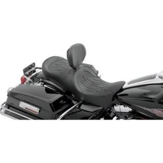 Drag Specialties Seat W/Backrest Flame Stitch Fits 06 07 Harley Davidson FLHX Street Glide