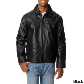 Mens Leather Rugged Open Bottom Jacket