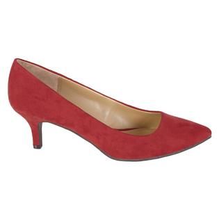 Attention   Womens Dress Shoe Zoey   Faux Suede Red