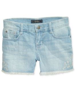 Jessica Simpson Girls Bantom Frayed Denim Shorts
