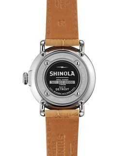 Shinola Runwell Moon Phase Watch with Tan Alligator Strap, 36mm