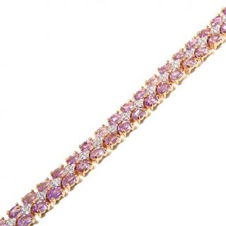 Technibond® Diamond Accent 2 Row Gemstone Line Bracelet   7882796