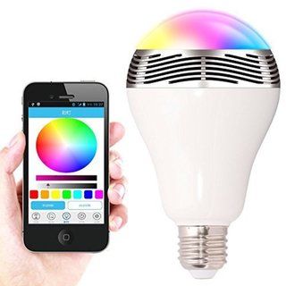 LED Bluetooth Colored Light Bulb with Speaker   18382962  