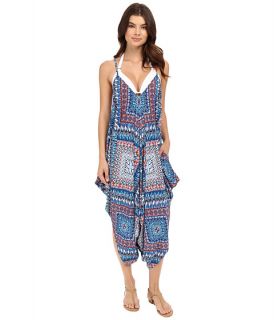 Red Carter Jumpsuit Cover Up Denim Multi