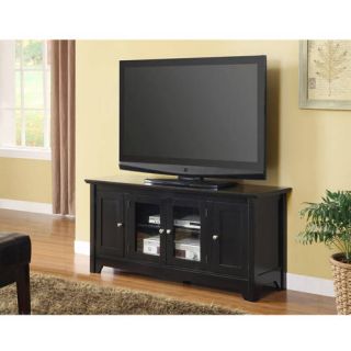 52" Black Wood TV Stand for TVs up to 55", Muliple Colors